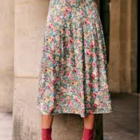 Sezane Dresses & Skirts - Sezane Jade Floral A-Line Skirt - Multicolor NWOT